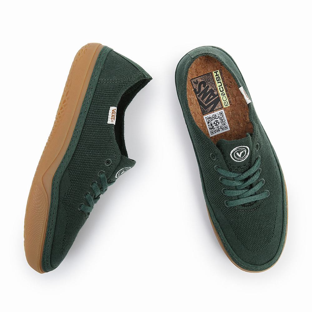 Men's Vans Circle Vee Sneakers Green | USA15042