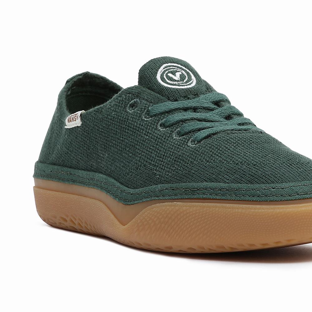 Men's Vans Circle Vee Sneakers Green | USA15042