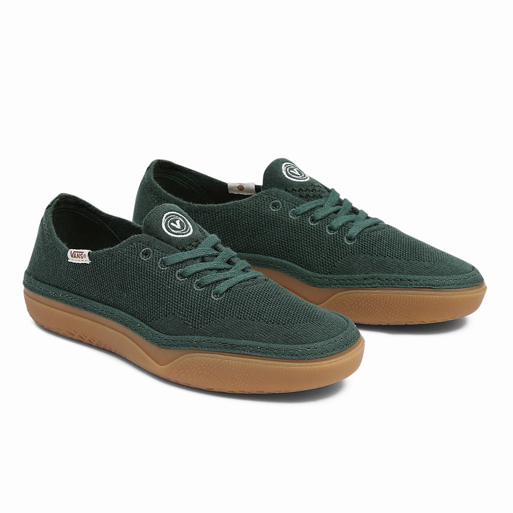 Men\'s Vans Circle Vee Sneakers Green | USA15042