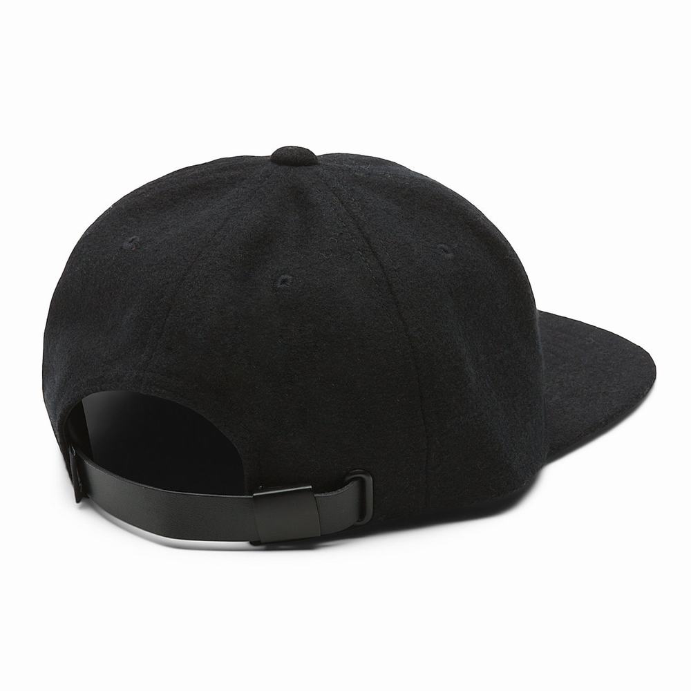 Men's Vans Clark Vintage Unstructured Hats Black | USA07125