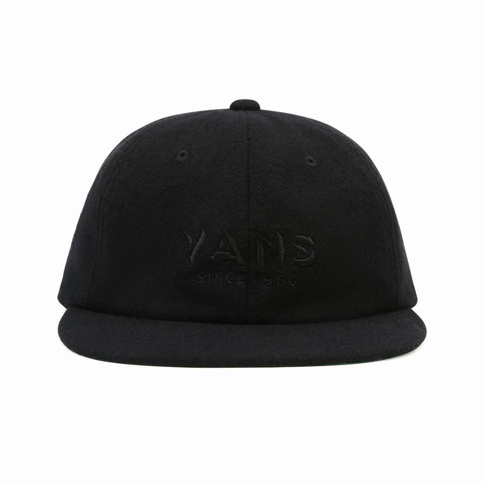 Men\'s Vans Clark Vintage Unstructured Hats Black | USA07125