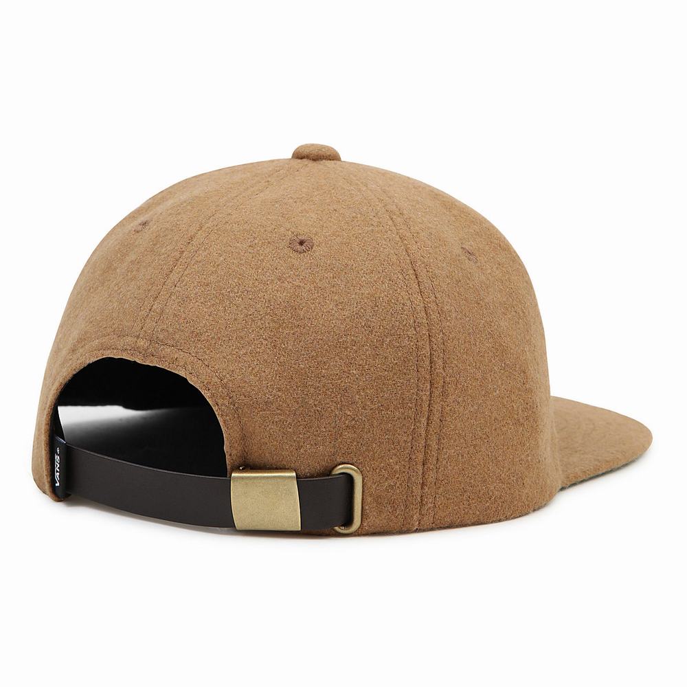 Men's Vans Clark Vintage Unstructured Hats Brown | USA23059