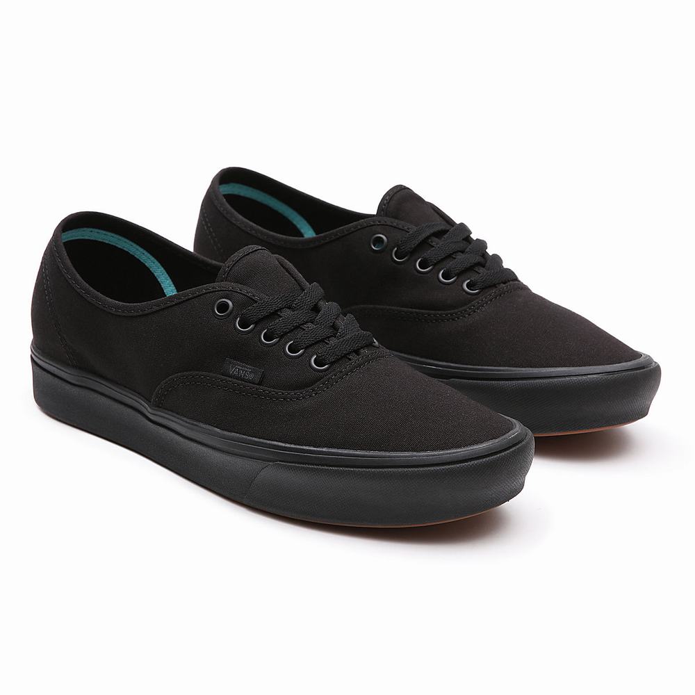 Men\'s Vans Classic ComfyCush Authentic Sneakers Black | USA28390