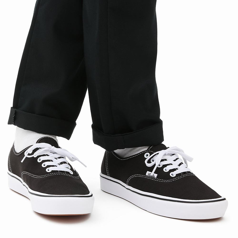 Men's Vans Classic ComfyCush Authentic Sneakers Black | USA42107