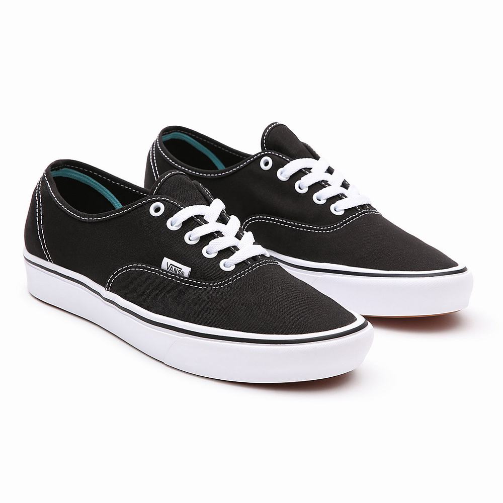 Men\'s Vans Classic ComfyCush Authentic Sneakers Black | USA42107