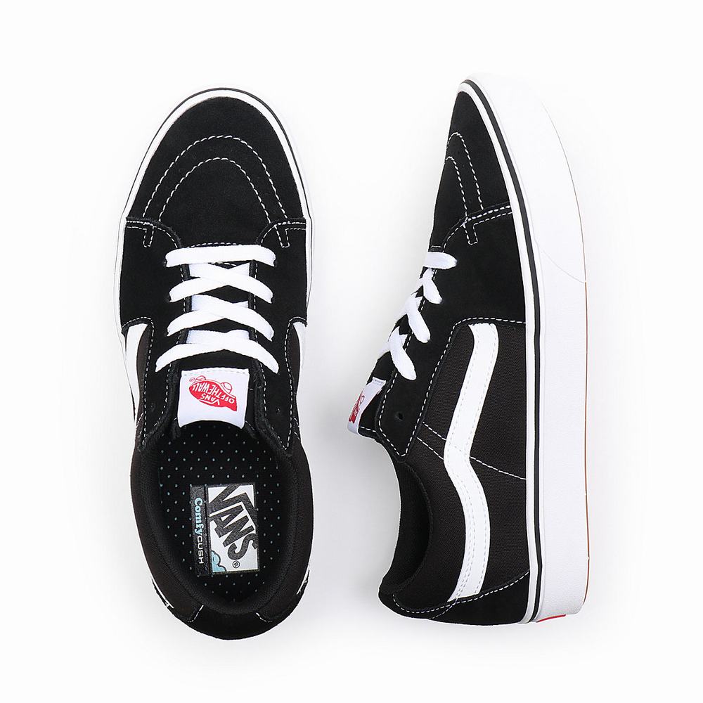 Men's Vans Classic ComfyCush Sk8-Low Sneakers Black | USA01472