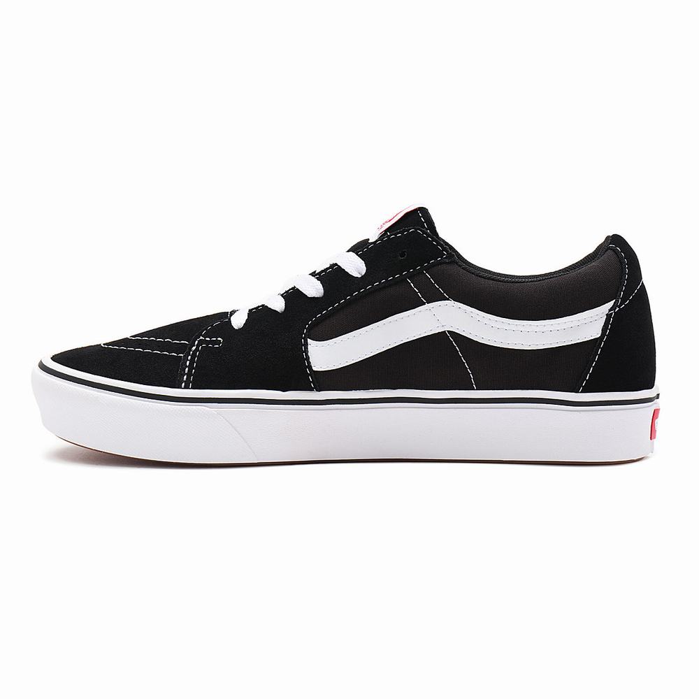 Men's Vans Classic ComfyCush Sk8-Low Sneakers Black | USA01472