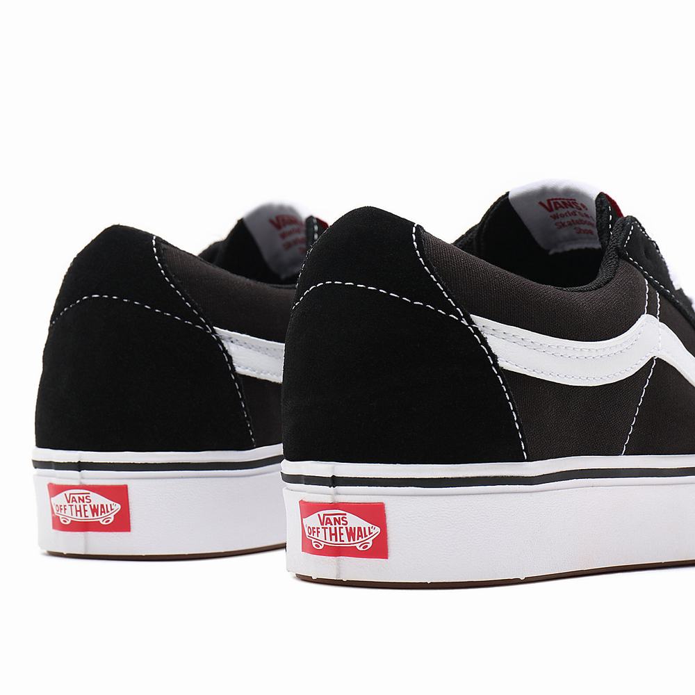 Men's Vans Classic ComfyCush Sk8-Low Sneakers Black | USA01472