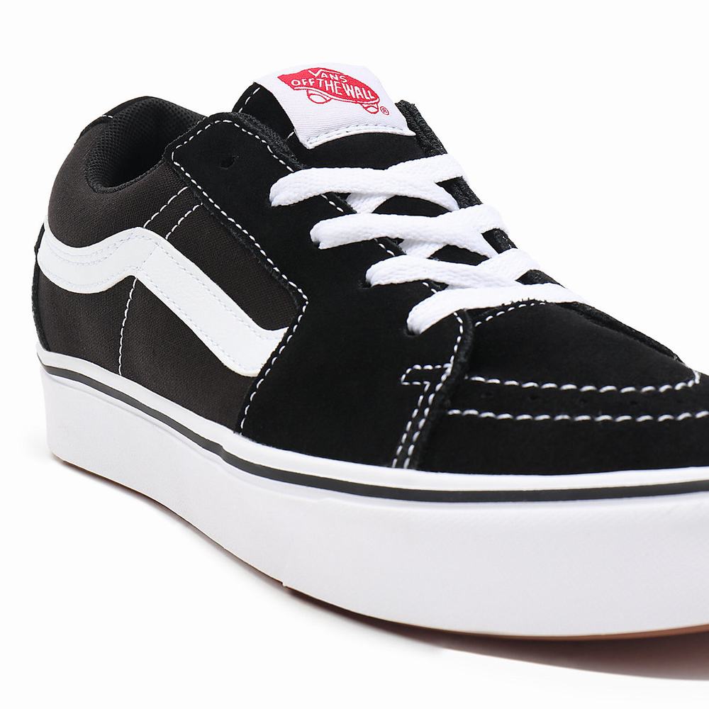 Men's Vans Classic ComfyCush Sk8-Low Sneakers Black | USA01472