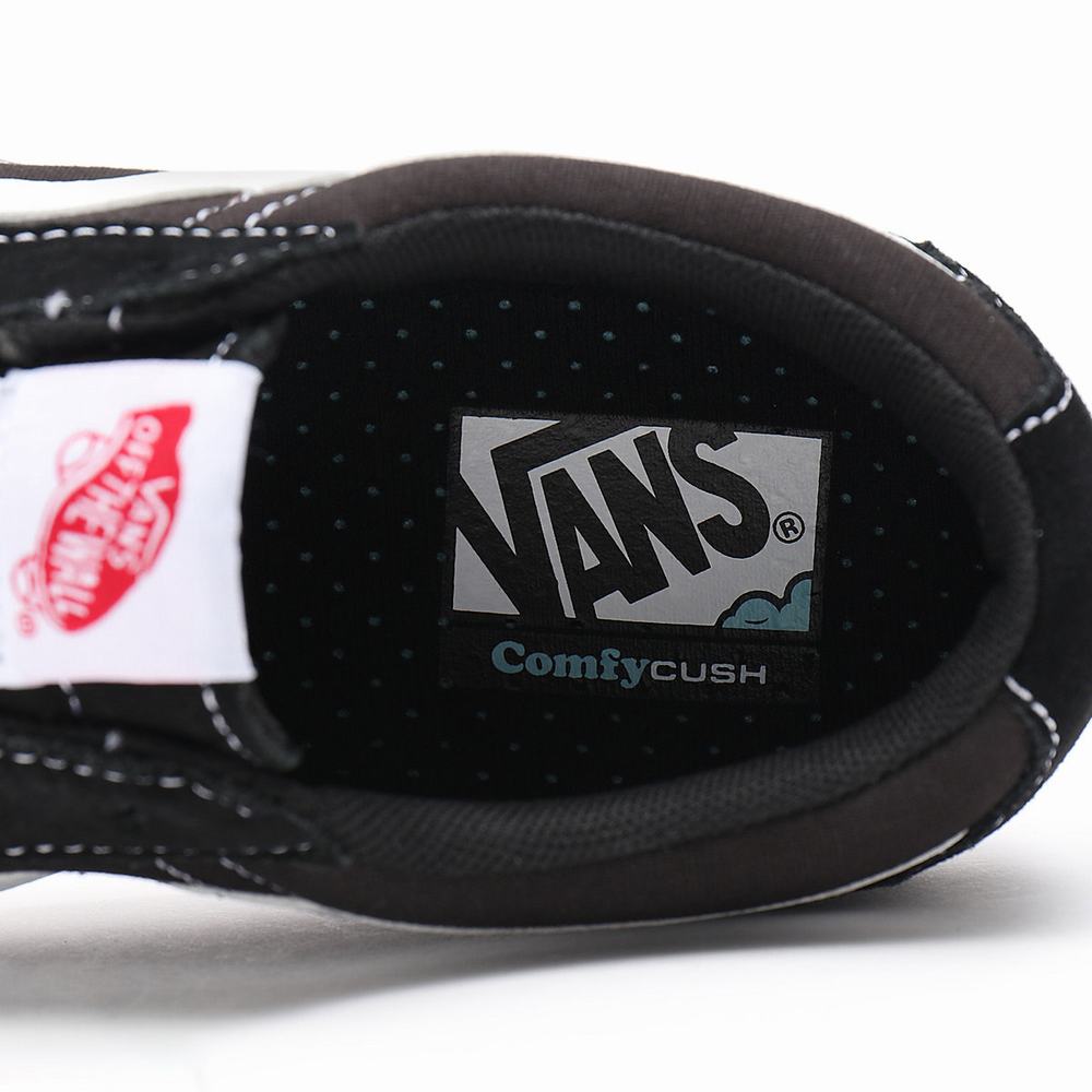 Men's Vans Classic ComfyCush Sk8-Low Sneakers Black | USA01472