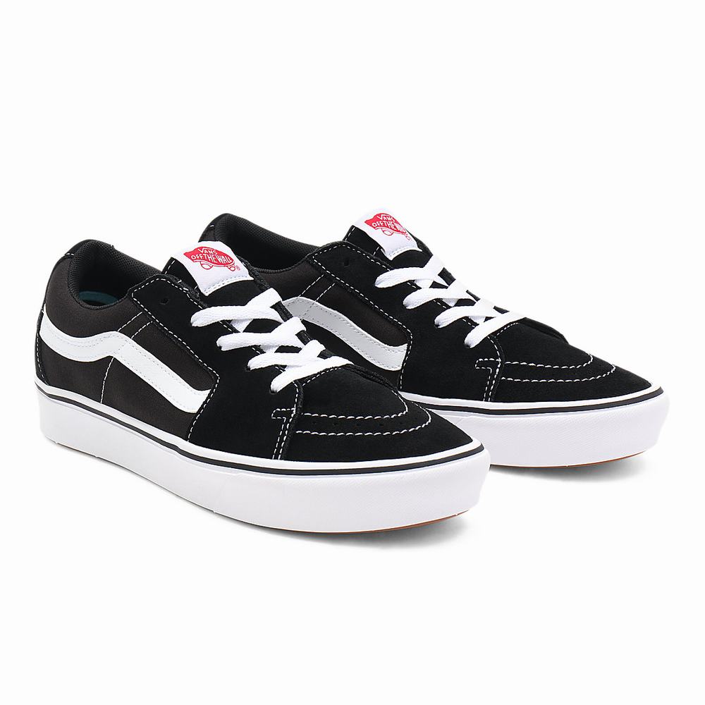 Men\'s Vans Classic ComfyCush Sk8-Low Sneakers Black | USA01472