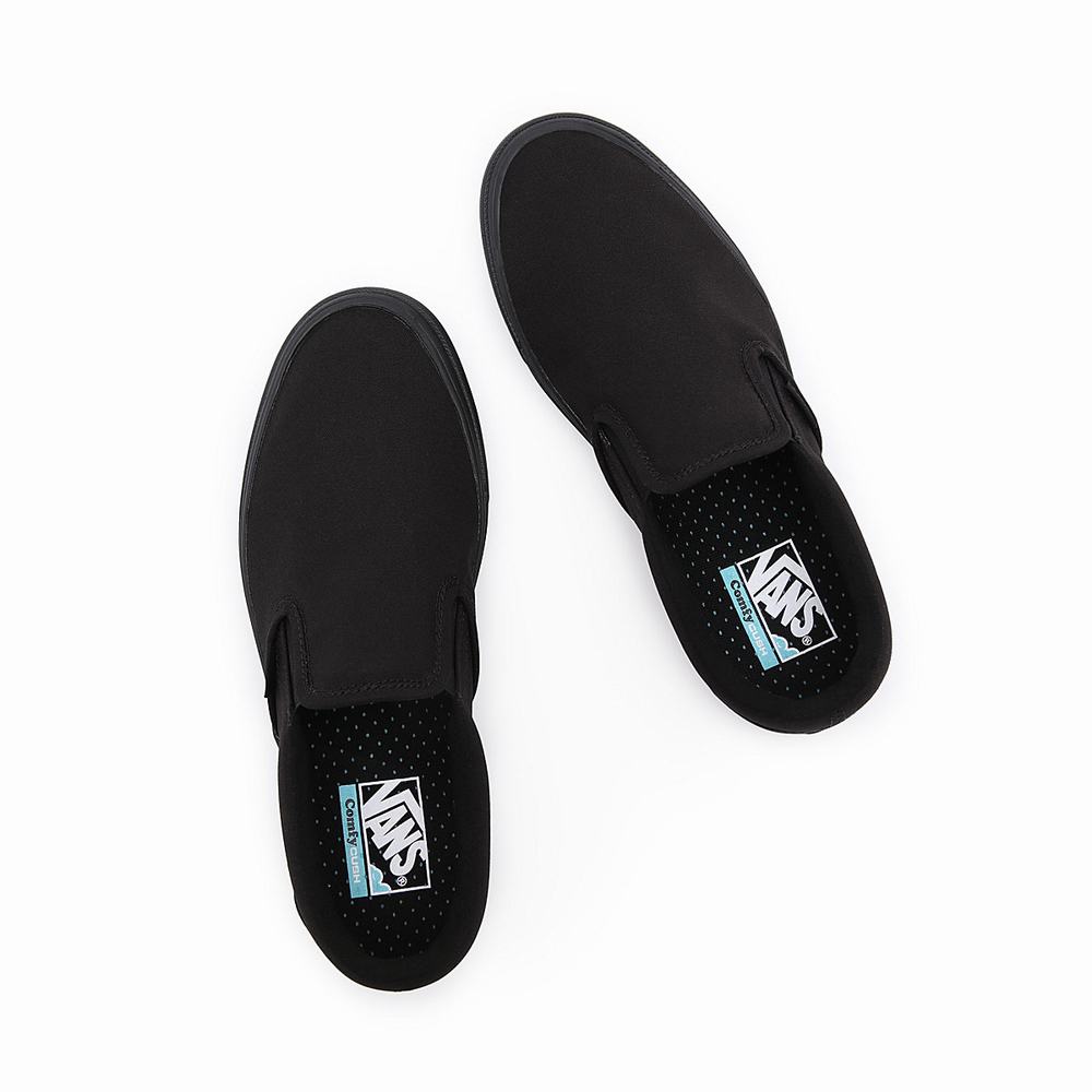 Men's Vans Classic ComfyCush Slip On Shoes Black | USA52094