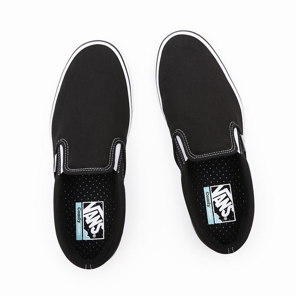 Men's Vans Classic ComfyCush Slip On Shoes Black | USA83127