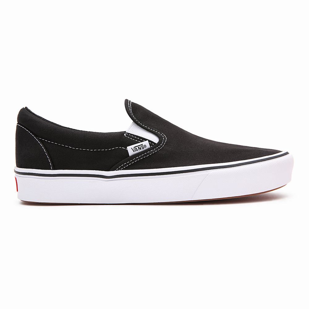 Men's Vans Classic ComfyCush Slip On Shoes Black | USA83127