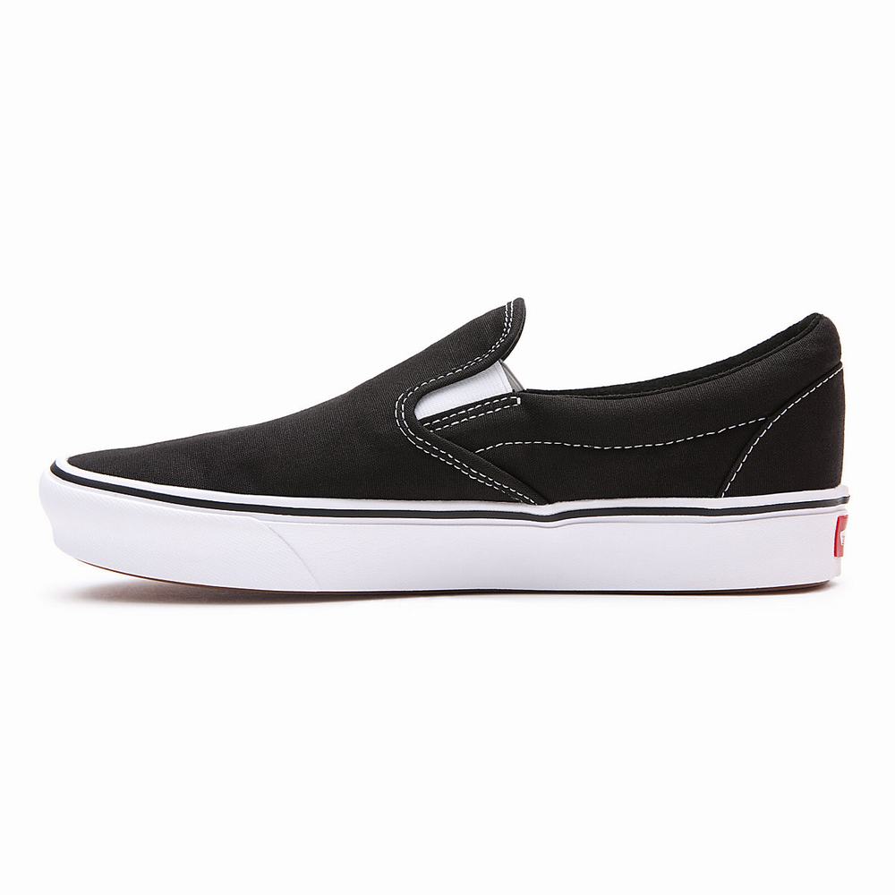 Men's Vans Classic ComfyCush Slip On Shoes Black | USA83127