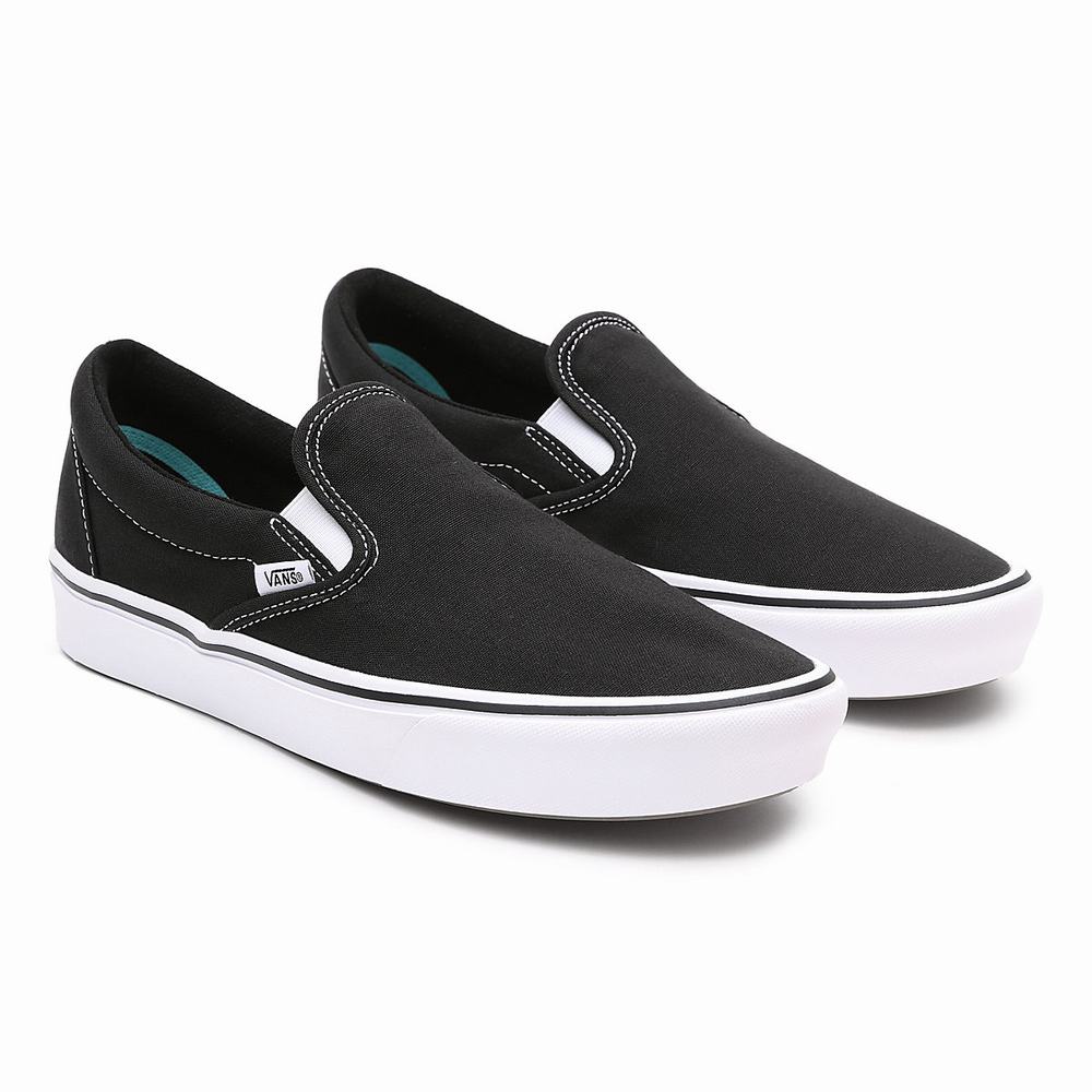 Men\'s Vans Classic ComfyCush Slip On Shoes Black | USA83127