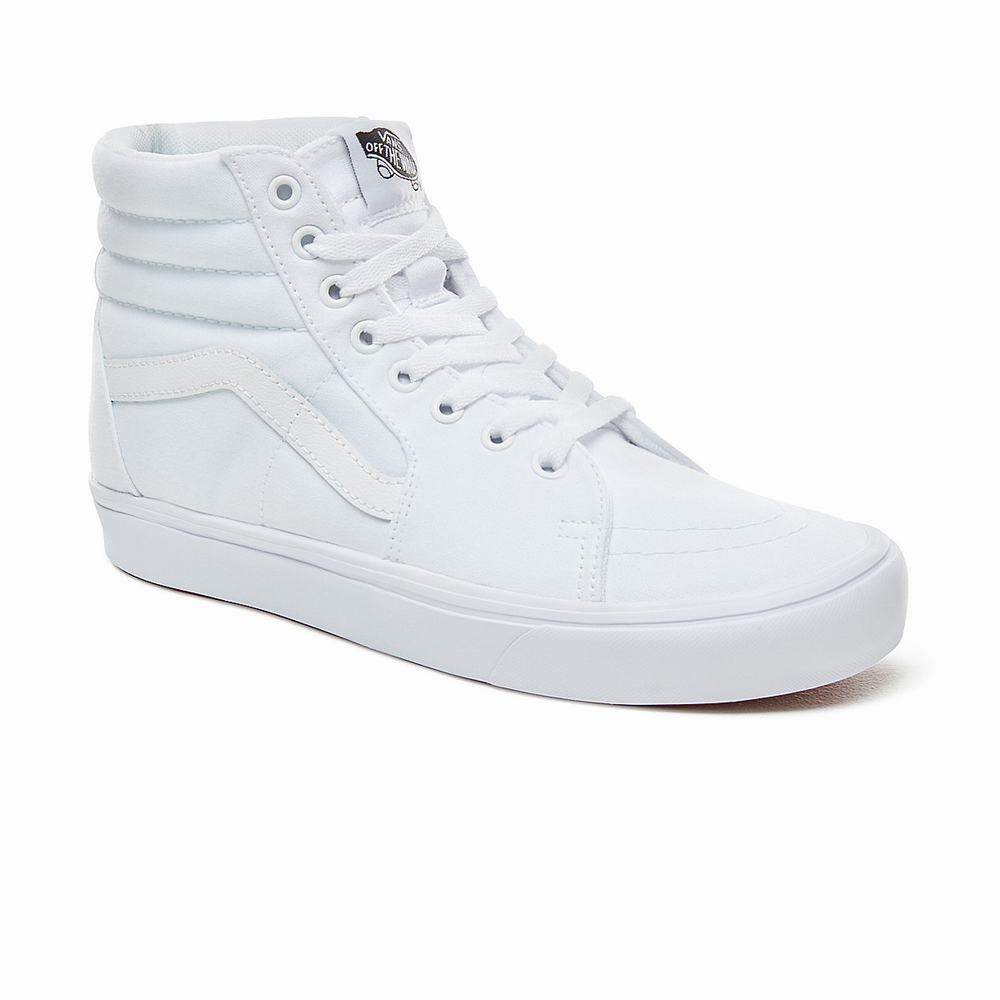 Men's Vans Classic Comfycush Sk8-Hi Sneakers White | USA39401