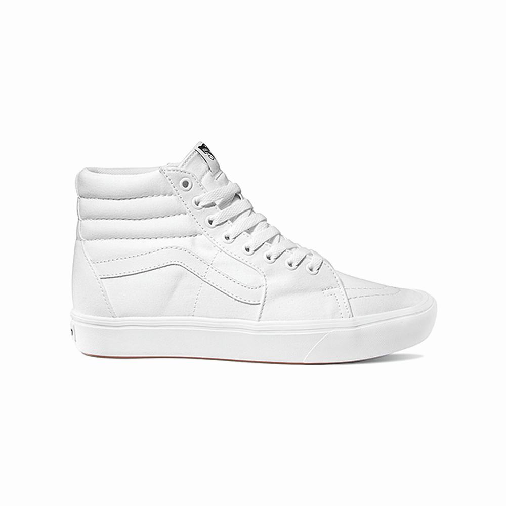 Men\'s Vans Classic Comfycush Sk8-Hi Sneakers White | USA39401