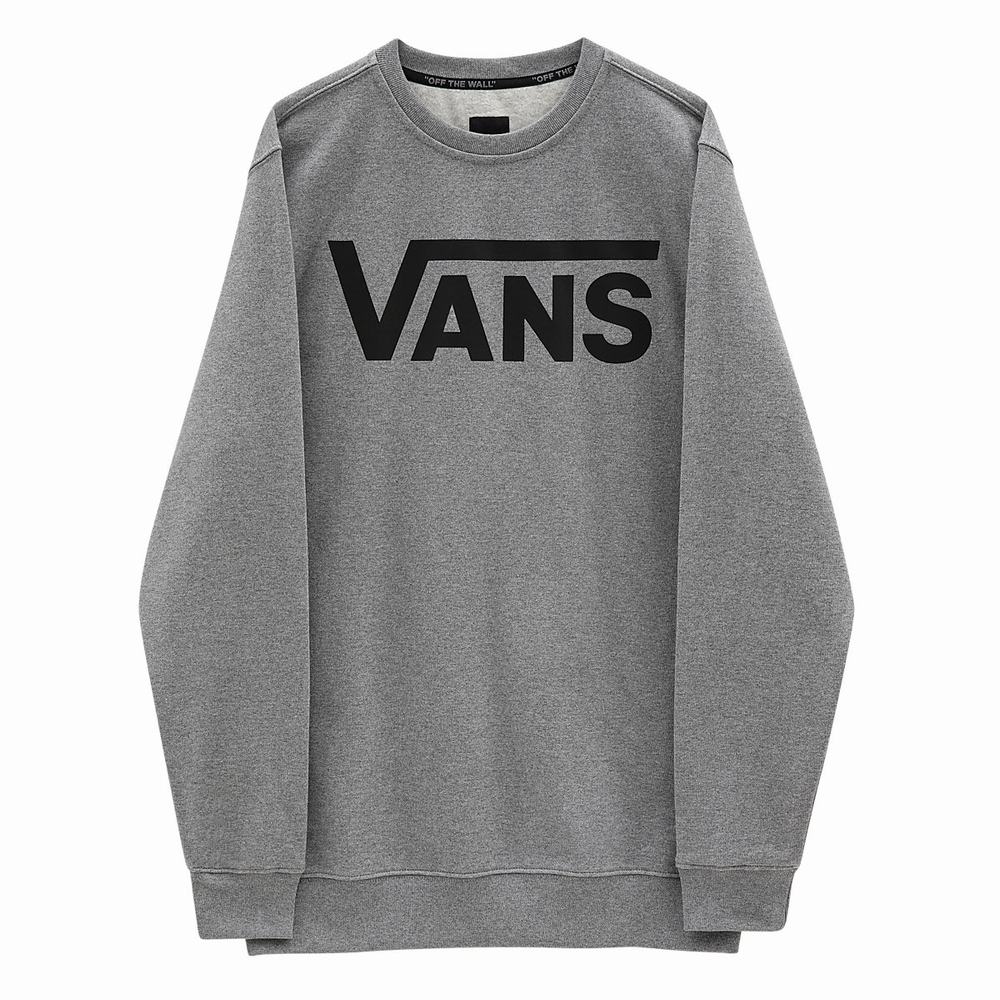 Men's Vans Classic Crew Sweatshirts Grey | USA14653