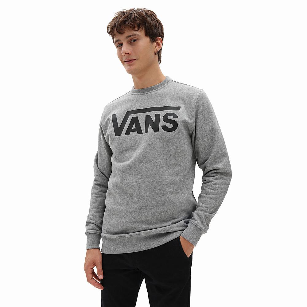 Men\'s Vans Classic Crew Sweatshirts Grey | USA14653