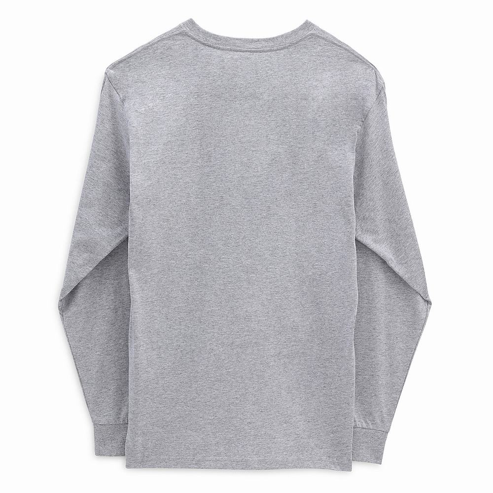 Men's Vans Classic Long Sleeve T Shirts Grey | USA87250