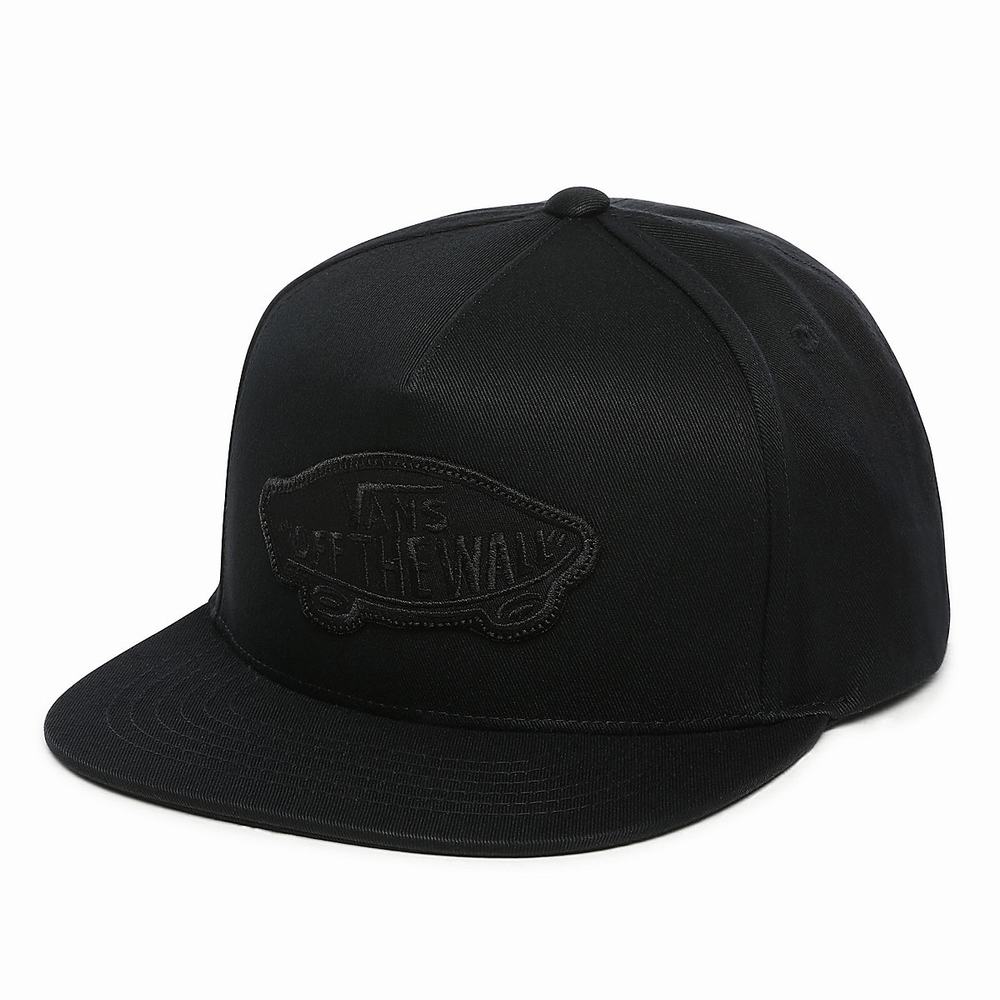 Men's Vans Classic Patch Snapback Hats Black | USA17853