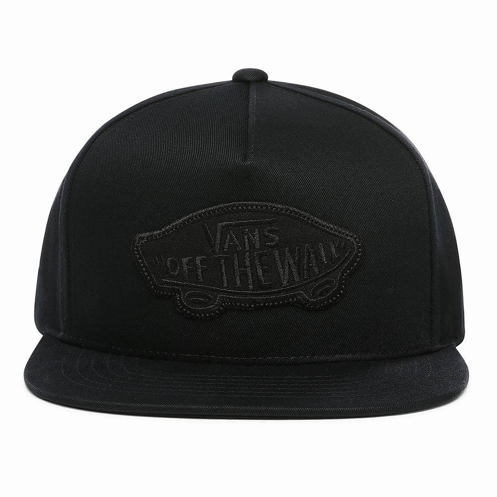 Men\'s Vans Classic Patch Snapback Hats Black | USA17853