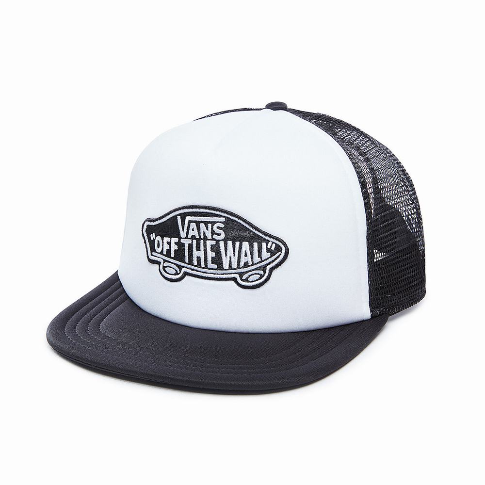 Men's Vans Classic Patch Trucker Hats White | USA25673