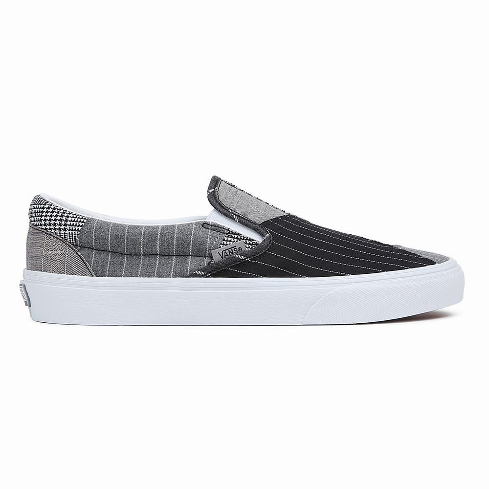 Men's Vans Classic Slip-On Patchwork Slip On Shoes Grey | USA84791