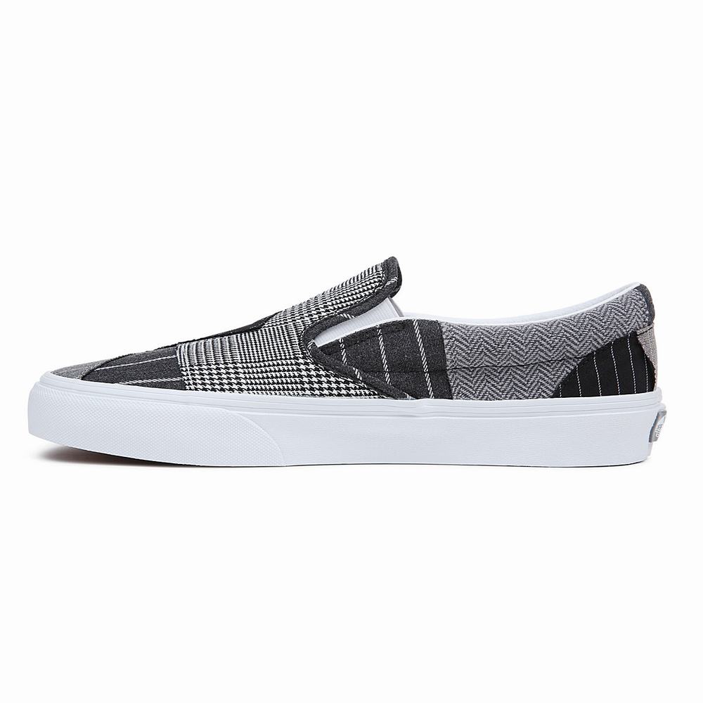 Men's Vans Classic Slip-On Patchwork Slip On Shoes Grey | USA84791