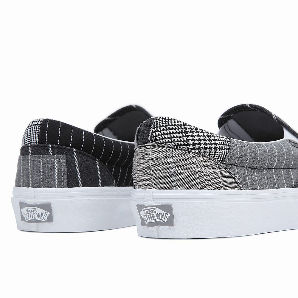 Men's Vans Classic Slip-On Patchwork Slip On Shoes Grey | USA84791