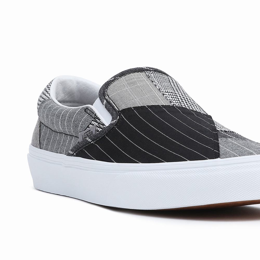 Men's Vans Classic Slip-On Patchwork Slip On Shoes Grey | USA84791