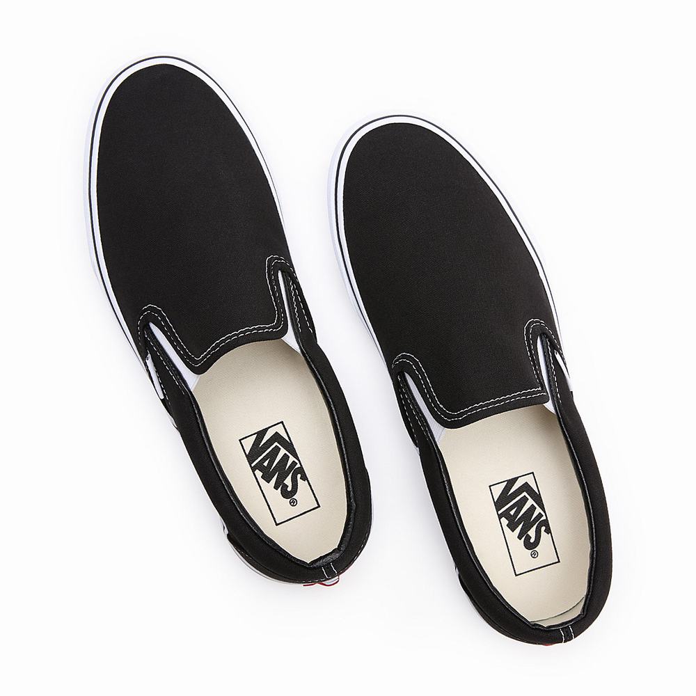 Men's Vans Classic Slip On Shoes Black | USA56842