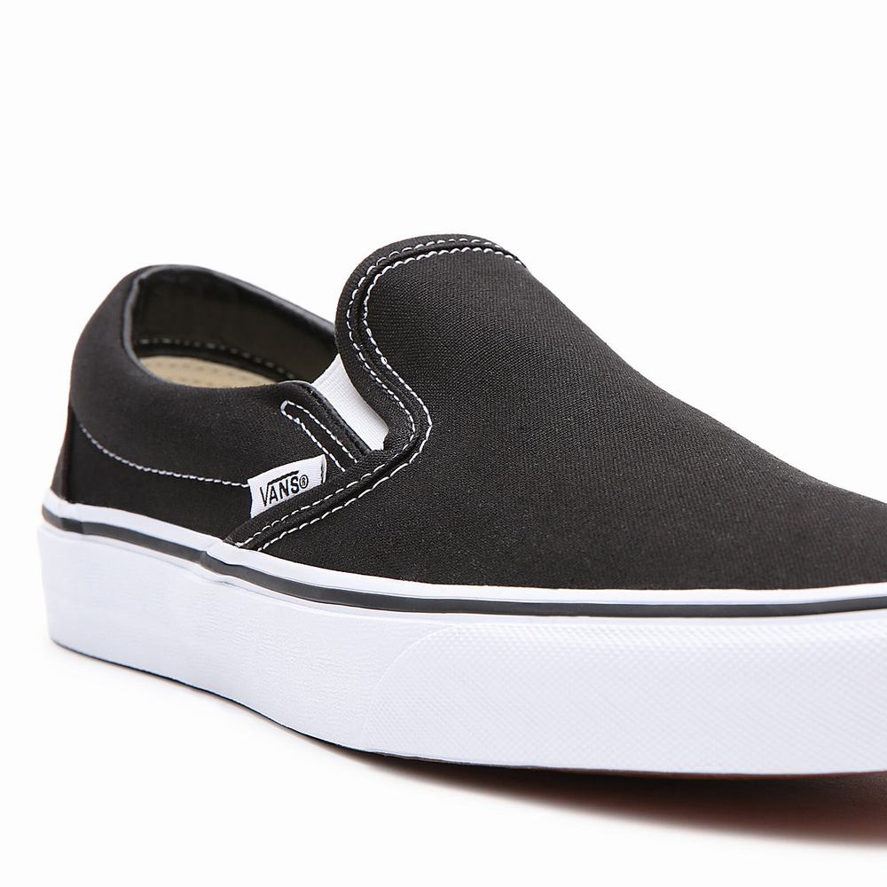 Men's Vans Classic Slip On Shoes Black | USA56842