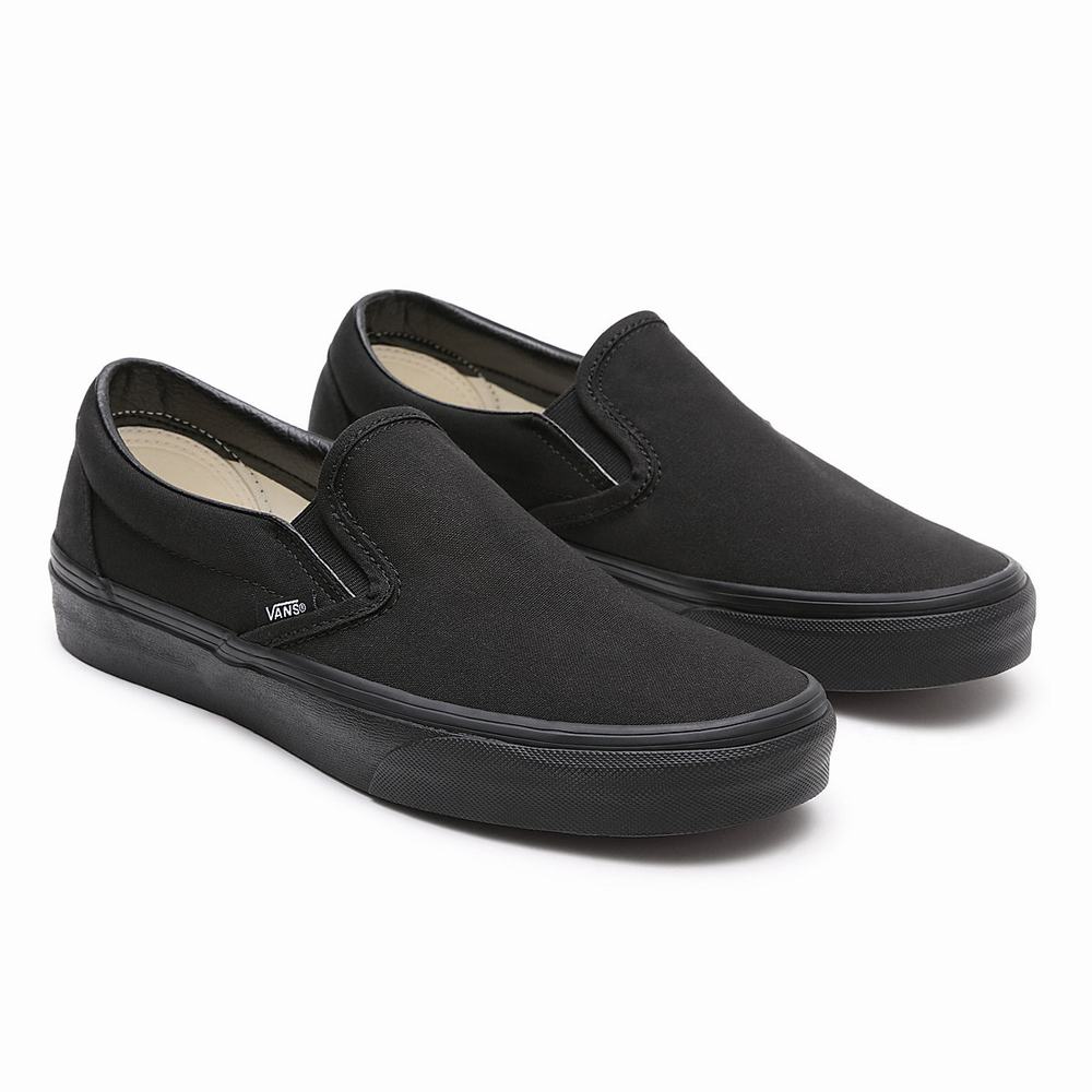 Men\'s Vans Classic Slip On Shoes Black | USA93014