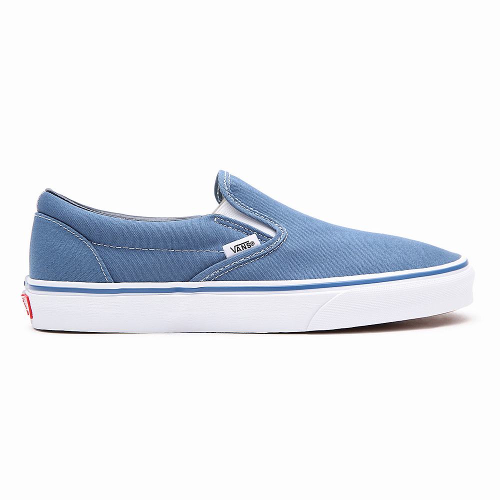 Men's Vans Classic Slip On Shoes Blue | USA38690