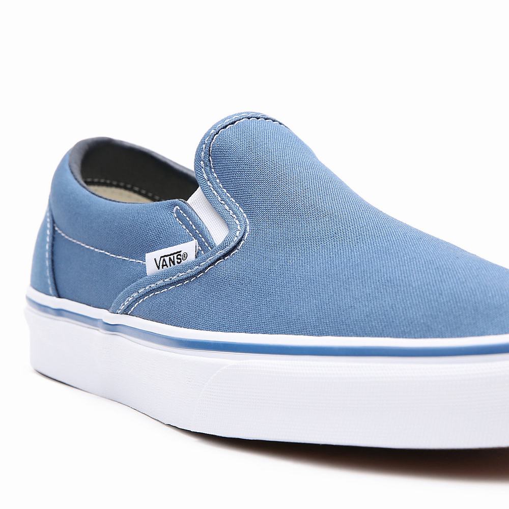 Men's Vans Classic Slip On Shoes Blue | USA38690