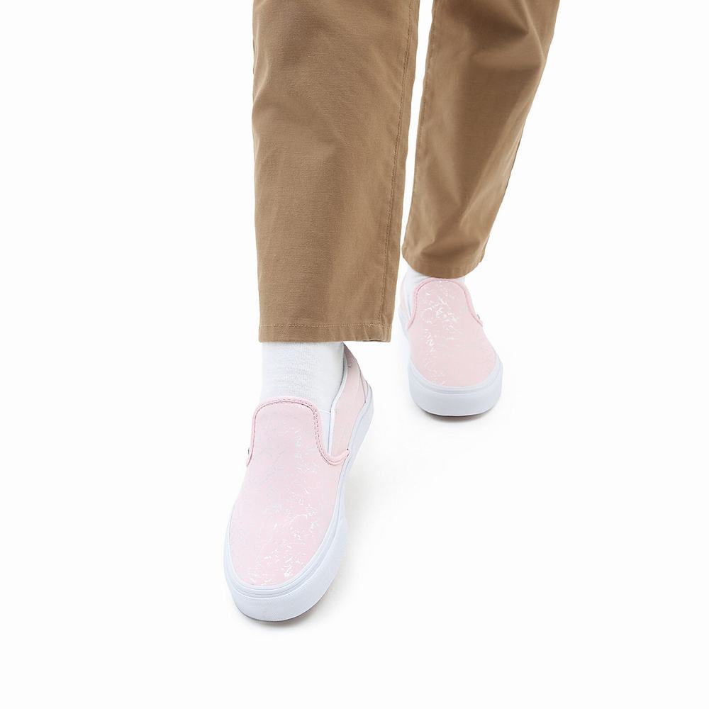 Men's Vans Classic Slip On Shoes Pink | USA87406