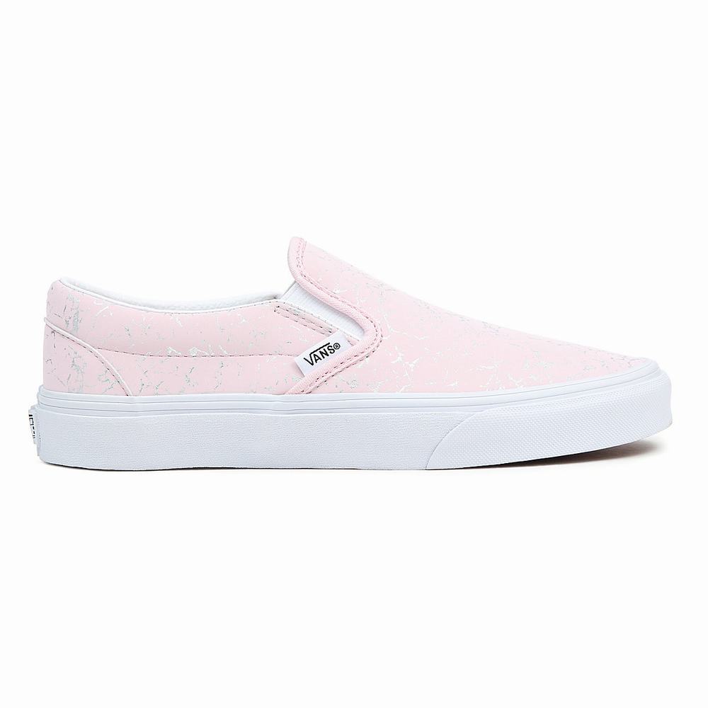 Men's Vans Classic Slip On Shoes Pink | USA87406