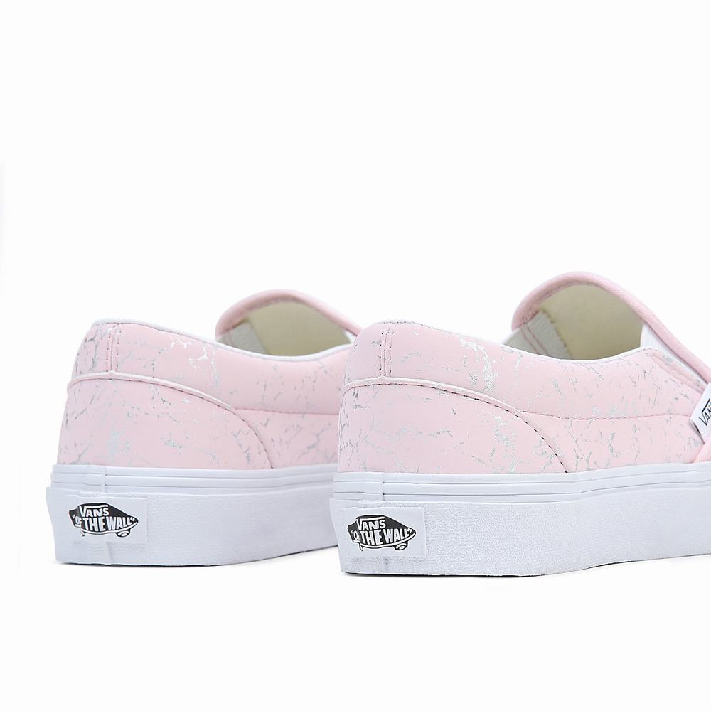 Men's Vans Classic Slip On Shoes Pink | USA87406