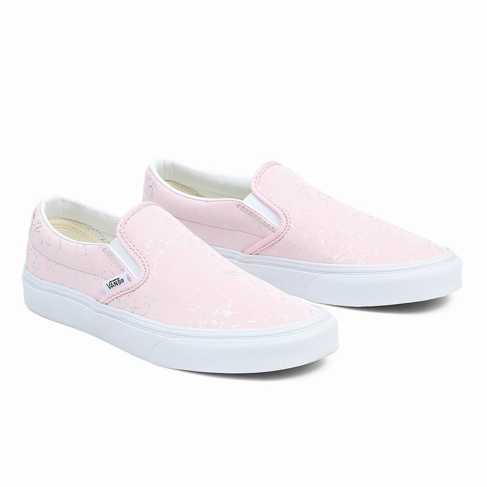 Men\'s Vans Classic Slip On Shoes Pink | USA87406