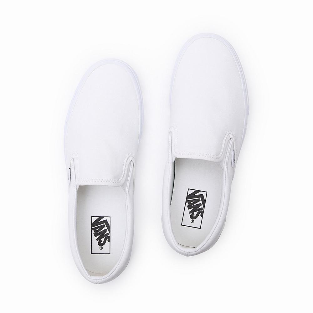 Men's Vans Classic Slip On Shoes White | USA01832