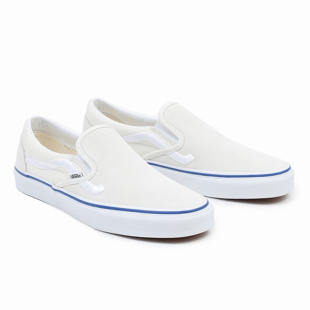 Men\'s Vans Classic Slip On Shoes White | USA80459