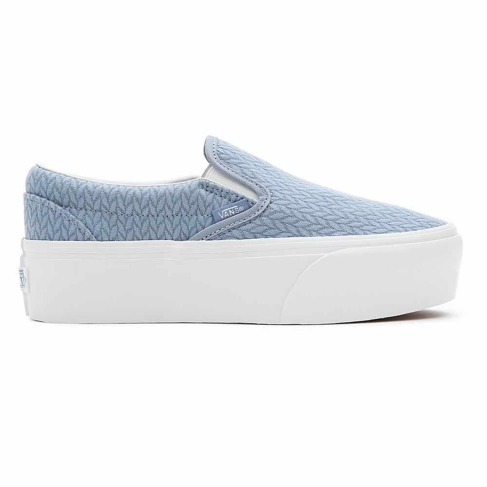 Men's Vans Classic Slip-On Stackform Slip On Shoes Blue | USA74036