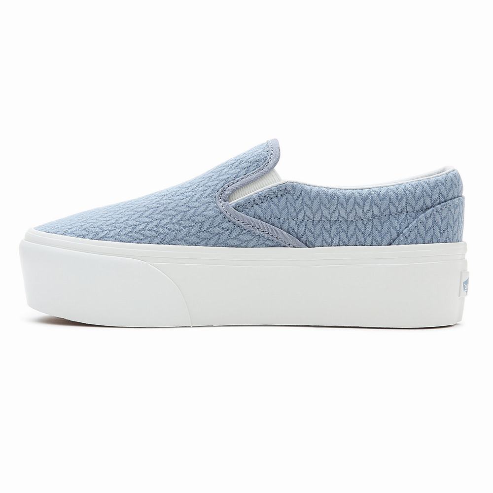 Men's Vans Classic Slip-On Stackform Slip On Shoes Blue | USA74036