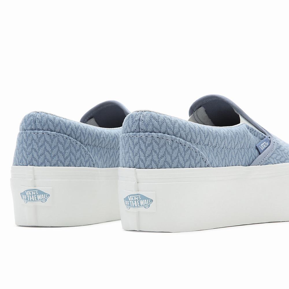 Men's Vans Classic Slip-On Stackform Slip On Shoes Blue | USA74036