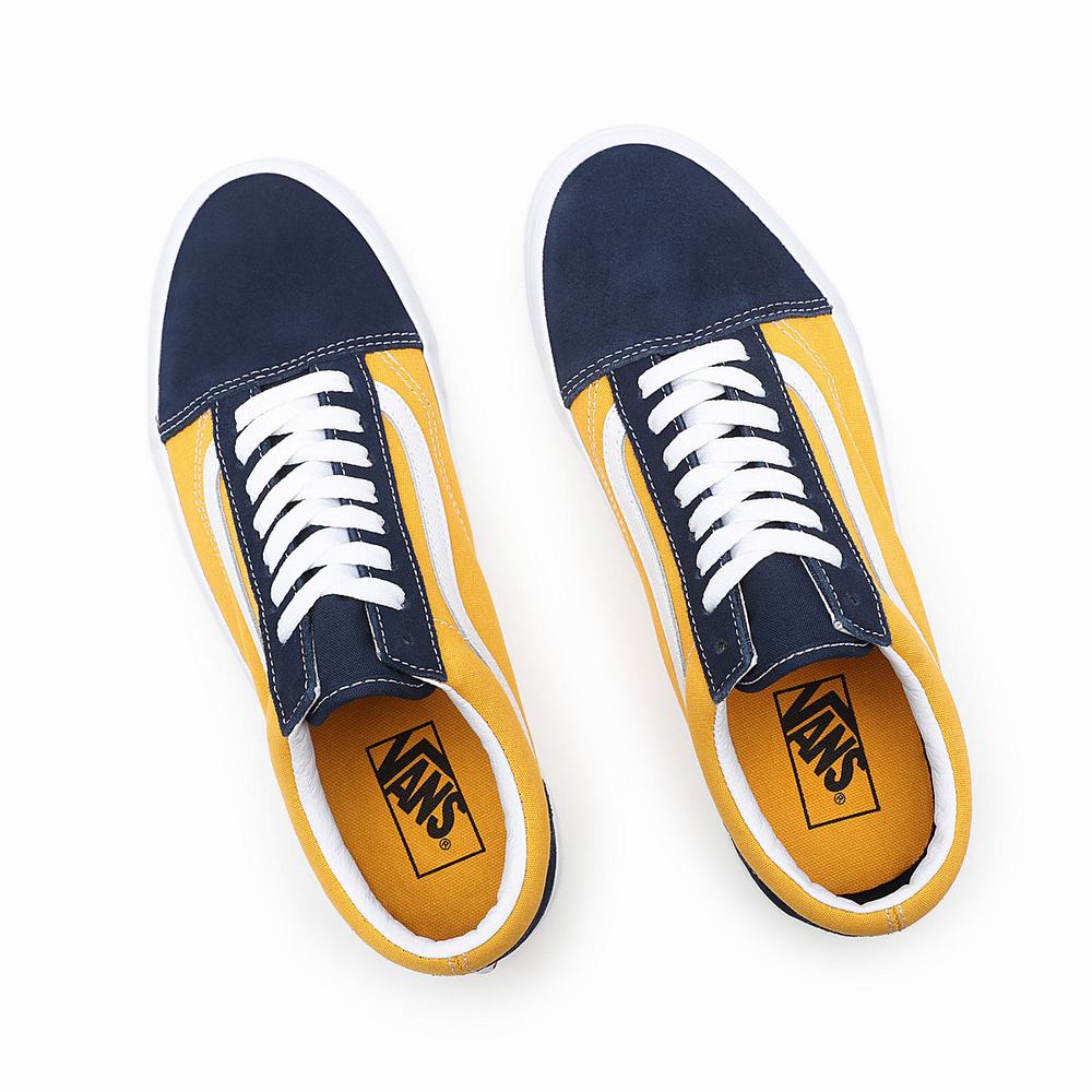 Men's Vans Classic Sport Old Skool Sneakers Yellow / Navy | USA65094