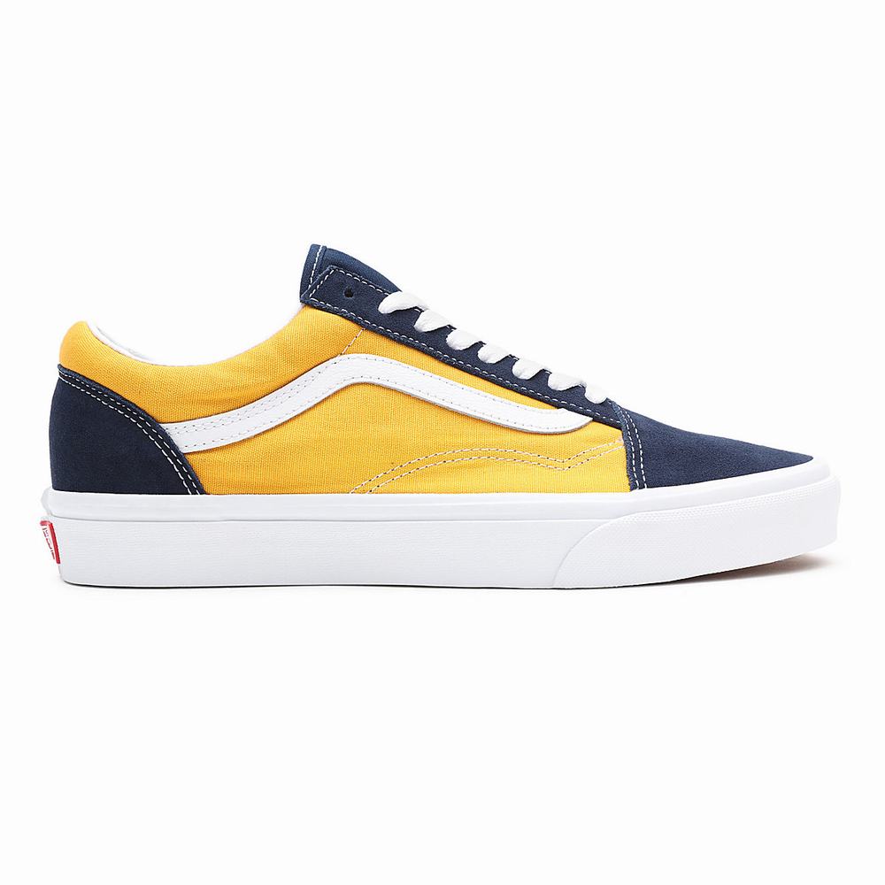 Men's Vans Classic Sport Old Skool Sneakers Yellow / Navy | USA65094