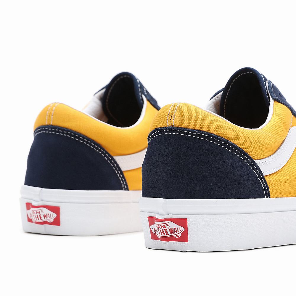 Men's Vans Classic Sport Old Skool Sneakers Yellow / Navy | USA65094