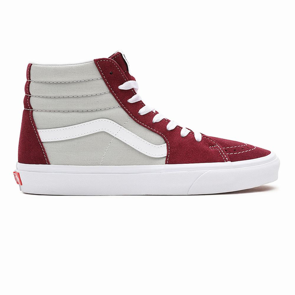 Men's Vans Classic Sport Sk8-Hi Sneakers Red / Grey | USA30172